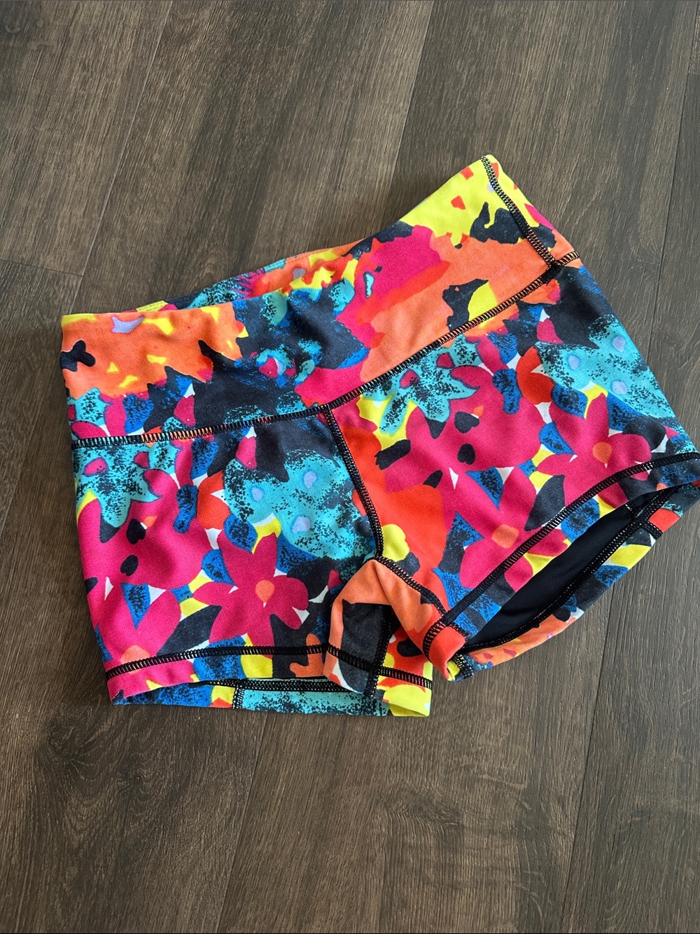 Vibrant Multi-Color Floral Athletic Shorts